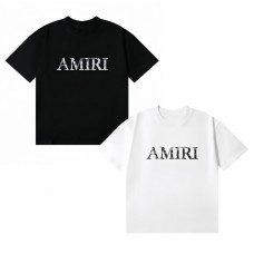 AMIRI Ink background letter print Style 2025 New Y2K Vintage Graphic Tee |  100 percent Cotton Oversized T-Shirt |Streetwear Casual Loose Fit | Couple Matching Tops for Men Women | Hip Hop Summer Style