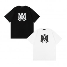 AMIRI "MAM" logo print Style 2025 New Y2K Vintage Graphic Tee |  100 percent Cotton Oversized T-Shirt |Streetwear Casual Loose Fit | Couple Matching Tops for Men Women | Hip Hop Summer Style
