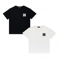 AMIRI Black And White "MAM" logo print Style 2025 New Y2K Vintage Graphic Tee |  100 percent Cotton Oversized T-Shirt |Streetwear Casual Loose Fit | Couple Matching Tops for Men Women | Hip Hop Summer Style
