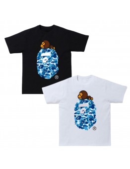 APE 2025 summer new cartoon T-shirt, ape head with cartoon pattern graphic t shirts, casual and versatile, couples matching outfits, personalised and comfortable