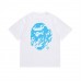 APE Blue Flame Print T-Shirt, Couple Set APE Classic Short-Sleeve Streetwear Percent Cotton Unisex T-Shirt Couple Short-Sleeve Cropped T-Shirt