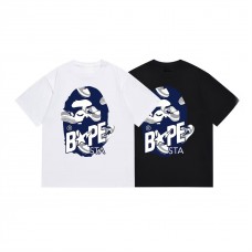 APE Classic Ape Letter Fun Graphic,Percent Cotton Men's And Women's Casual Loose-Shirt
