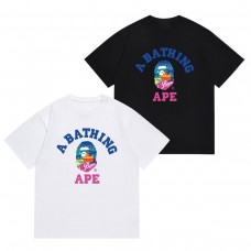 APE Classic Ape Alphabet Fun Print, Colorful Pattern, 100 Percent Cotton Unisex Relaxed Fit Shirt