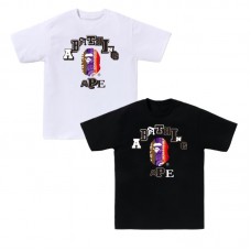 APE Classic Ape Alphabet Fun Pattern, Green Plant Print, Unisex Relaxed Fit Shirt