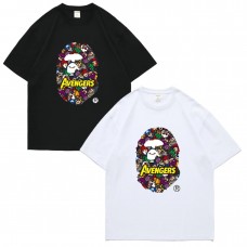 2025 New Ape Head Fun Print T-Shirt Hand-painted pattern design Loose and comfortable fit Casual and versatile Unisex style