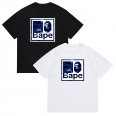 2025 New Ape Head Blue Print T-Shirt Playful graphic design Relaxed fit for comfort Unisex style