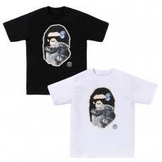APE New Fashion T-Shirt Classic ape head and moon print Relaxed fit for comfort Casual and versatile 