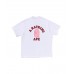 APE New Fashion T-Shirt Classic pink ape head cartoon lettering print Relaxed fit for comfort Casual and versatile 