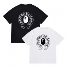 APE Fashion T-Shirt, Ape Head Black-and-White Pattern Print, Casual Comfort