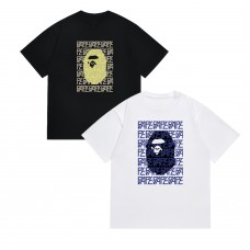 APE Fashion T-Shirt, Ape Head Letter Print, Casual Comfort, Trendy Couple Style