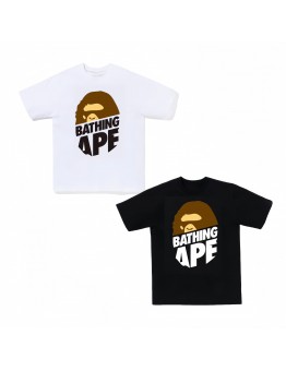 APE Classic ape head with monogrammed T-shirt, personalised fashion, casual and versatile,100 percent cotton, loose and comfortable