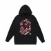 APE Fashion New Hoodie Classic ape head design with red stripe print Relaxed fit for comfort Windproof and warm