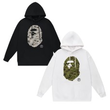 APE Fashion New Hoodie Classic ape-head ink wash print design Relaxed fit for comfort Windproof and warm