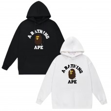 APE Fashion New Hoodie Classic ape-head lettering print design Kangaroo pockets Relaxed fit for comfort Windproof and warm