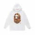 APE Fashion Casual Hoodie Round neck with kangaroo pocket design Featuring a primate head graphic print Casual comfort meets trendy style