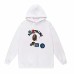 APE Fashion Casual Hoodie Round neck with kangaroo pocket design Colorful ape-head lettering print Casual comfort meets trendy style
