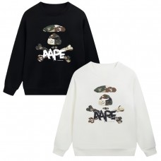 APE Fashion New Hoodie Round neck design Camouflage ape head lettering print Relaxed fit for comfort and warmth Couple's style