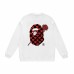 APE Fashion New Hoodie Round neck design Heart-shaped flower ape head letter print Loose fit for comfort and warmth Couple style