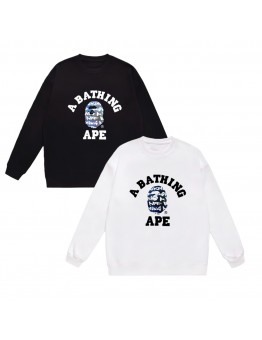 APE Fashion Casual Hoodie Round neck design Features a primate-inspired lettering print Casual and comfortable Trendy and stylish