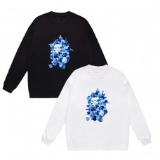 APE Fashion Casual Hoodie Round neck design Blue ape head playful graphic print Casual comfort Trendy and stylish