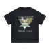 Casablanca Tennis Club Printed Short-Sleeve French Vintage Manor-Style Black T-Shirt Unisex