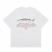 Casablanca Luxury-inspired niche two-tone T-shirt Sturgeon print Street-chic loose-fit short sleeves Comfortable and versatile for all seasons