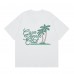 Casablanca Summer Coconut Tree Print T-Shirt Fresh and Natural Loose-Fit Crew Neck Short Sleeve Couple Set