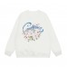 Casablanca Autumn Warm-Up Top with Blue and Pink Floral Alphabet Print Relaxed Oversized Pullover Sweatshirt