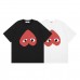 Comme des Garcons Kawaku Reverse a single love Print high-quality men's and women's casual 100 percent cotton short sleeves Comme des Garcons Kawaku Reverse a single love Print high-quality men's and women's casual 100 percent cotton short sleeves