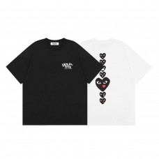 Comme des Garcons Kawaku Love letters Print high-quality men's and women's casual 100 percent cotton short sleeves