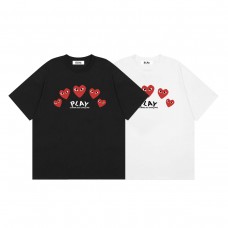 Comme des Garcons Kawaku Five Love letters Print high-quality men's and women's casual 100 percent cotton short sleeves