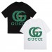 GUCCI Fashion T-Shirt, Classic Green Letter Print, Casual and Versatile, Loose and Comfortable GUCCI Fashion T-Shirt, Classic Green Letter Print, Casual and Versatile, Loose and Comfortable