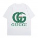 GUCCI Fashion T-Shirt, Classic Green Letter Print, Casual and Versatile, Loose and Comfortable GUCCI Fashion T-Shirt, Classic Green Letter Print, Casual and Versatile, Loose and Comfortable