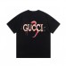 GUCCI Fashion T-Shirt Classic lettering with green snake print Casual and versatile Relaxed fit for comfort GUCCI Fashion T-Shirt Classic lettering with green snake print Casual and versatile Relaxed fit for comfort