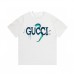 GUCCI Fashion T-Shirt Classic lettering with green snake print Casual and versatile Relaxed fit for comfort GUCCI Fashion T-Shirt Classic lettering with green snake print Casual and versatile Relaxed fit for comfort