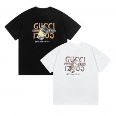 GUCCI Fashion T-Shirt Classic lettering print Casual and versatile Relaxed fit for comfort
