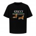 GUCCI Fashion T-Shirt Classic lettering with dachshund print Casual and versatile Relaxed fit for comfort Couples style