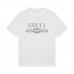 GUCCI Trend T-Shirt Gray textured lettering print Casual and versatile Relaxed fit for comfort Couple's style GUCCI Trend T-Shirt Gray textured lettering print Casual and versatile Relaxed fit for comfort Couple's style