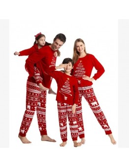 Christmas Family Matching Sets Mother-Child Cotton Pajamas Men's & Women's Homewear Autumn/Winter Family Clothing Sets