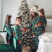  Hot Selling European and American New Christmas Print Color Contrast Parent-Child Home Clothes Suit