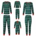  Hot Selling European and American New Christmas Print Color Contrast Parent-Child Home Clothes Suit