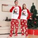 2025 European and American New Santa Claus Letter Cartoon Christmas Parent-Child Clothes Printed Home Clothes Pajamas