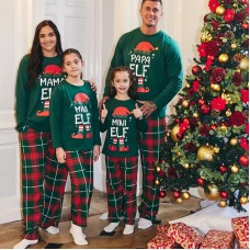 2025 European and American New Christmas Chrismas Printed Parent-Child Long Sleeve Pajama Set Home Clothes