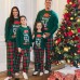 2025 European and American New Christmas Chrismas Printed Parent-Child Long Sleeve Pajama Set Home Clothes