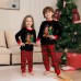  New Deer Snowflake Plaid Christmas Parent-Child Printed Home Dress Set