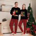  New Deer Snowflake Plaid Christmas Parent-Child Printed Home Dress Set
