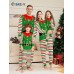 New Christmas Parent-Child Suit Candy Cane Button Stripe Long Sleeve Pants Family Suit Halloween Suit