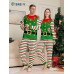 New Christmas Parent-Child Suit Candy Cane Button Stripe Long Sleeve Pants Family Suit Halloween Suit