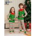 New Christmas Parent-Child Suit Candy Cane Button Stripe Long Sleeve Pants Family Suit Halloween Suit
