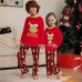  New Little Monster Parent-Child Christmas Home Dress Pajamas Cartoon Plaid Print Two-Piece Parent-Child Dress